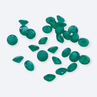 Onyks zielony fasetowany 6 mm 1 szt