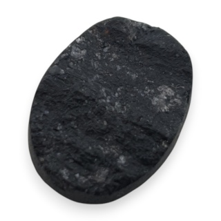 Black tourmaline druse cabochon 16x12 mm no 668