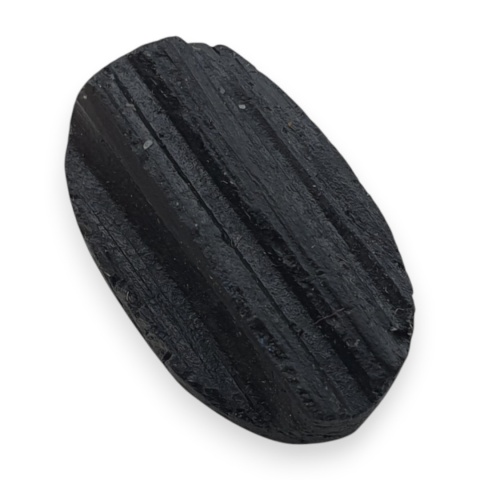 Black tourmaline druse cabochon 18x10 mm no 688