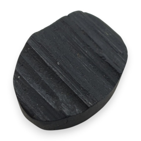 Black tourmaline druse cabochon 18x14 mm no 670