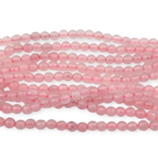 Kwarc różowy kula fasetowana 4 mm 30 szt