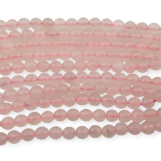 Kwarc różowy kula fasetowana 6 mm 20 szt