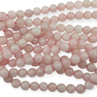 Kwarc różowy kula fasetowana 8 mm sznur