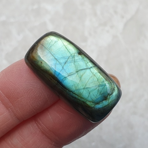 Labradoryt kaboszon 29x15 mm nr B609