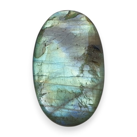 Labradoryt kaboszon 30x19 mm nr B614