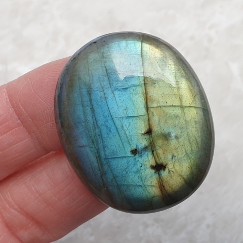 Labradoryt kaboszon 35x20 mm nr B604