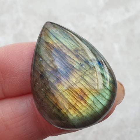 Labradoryt kaboszon 35x25 mm nr B628