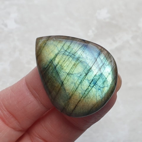 Labradoryt kaboszon 35x28 mm nr B607