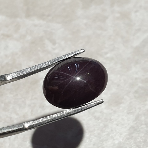 Granat gwiaździsty kaboszon 14x11 mm nr 179