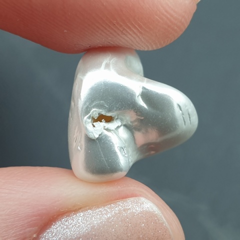 Seashell bryłka z dziurką 18x14 mm nr 53