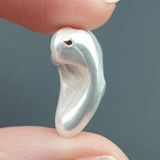 Seashell bryłka z dziurką 19x17 mm nr 1