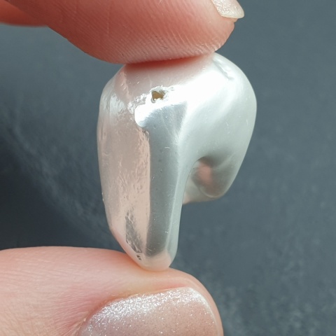 Seashell bryłka z dziurką 21x16 mm nr 47