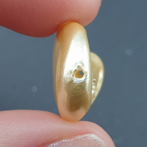 Seashell bryłka z dziurką 21x17 mm nr 184