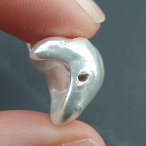 Seashell bryłka z dziurką 21x17 mm nr 36