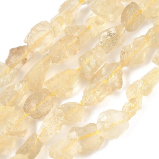 Kwarc cytrynowy bryłka 6-15 mm sznur