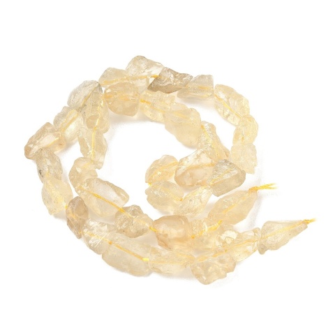 Kwarc cytrynowy bryłka 6-15 mm sznur
