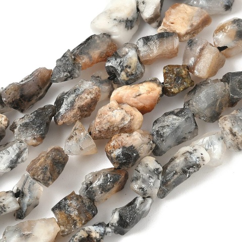Afrykański czarny opal bryłka 6-15 mm sznur