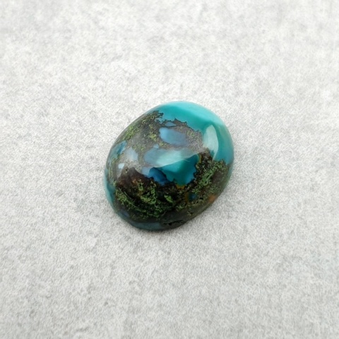 Turkus tybetański kaboszon 10x8 mm nr 313