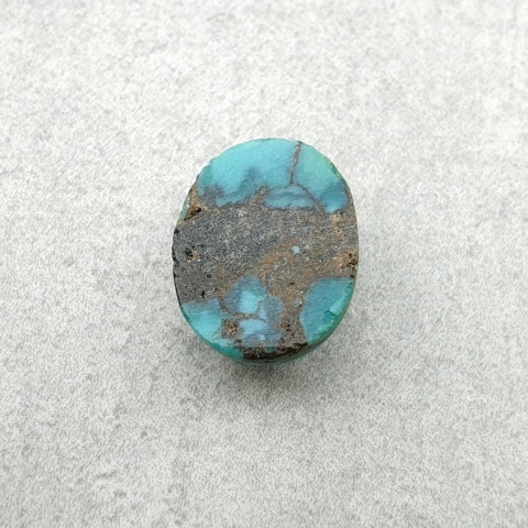 Turkus tybetański kaboszon 10x8 mm nr 313