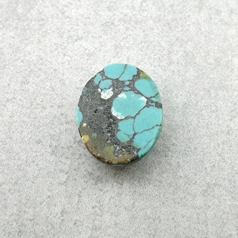 Turkus tybetański kaboszon 10x8 mm nr 314