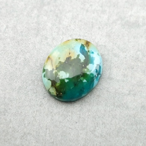 Turkus tybetański kaboszon 12x10 mm nr 355