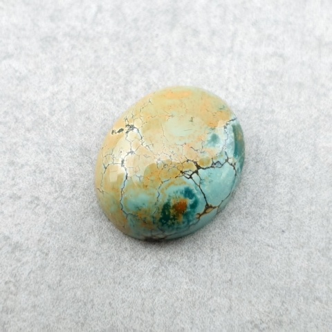 Turkus tybetański kaboszon 12x10 mm nr 358