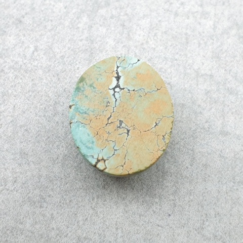 Turkus tybetański kaboszon 12x10 mm nr 358