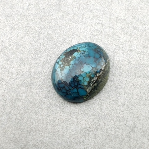 Turkus tybetański kaboszon 12x10 mm nr 362