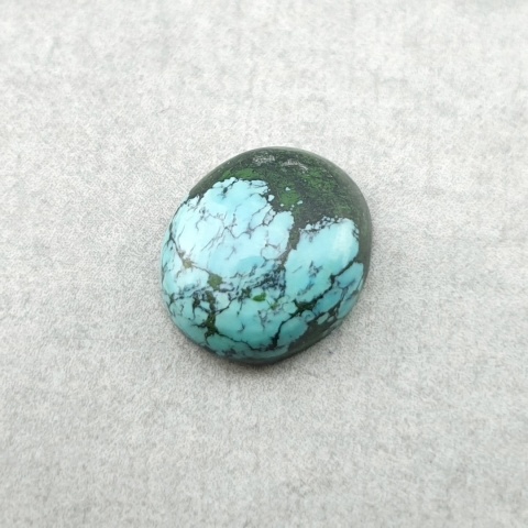 Turkus tybetański kaboszon 12x10 mm nr 363