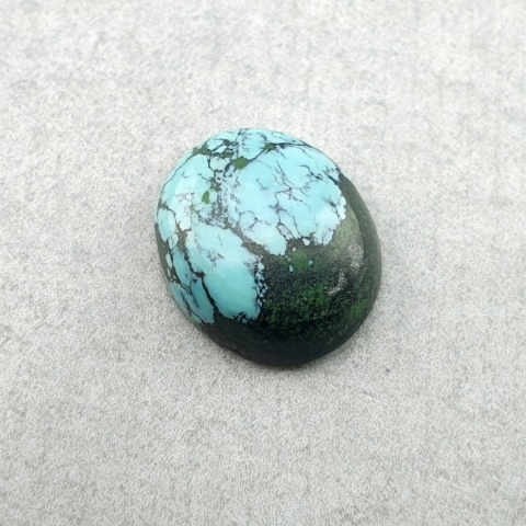 Turkus tybetański kaboszon 12x10 mm nr 363
