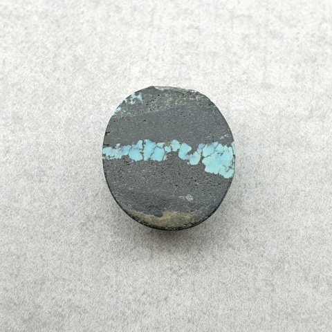 Turkus tybetański kaboszon 12x10 mm nr 363