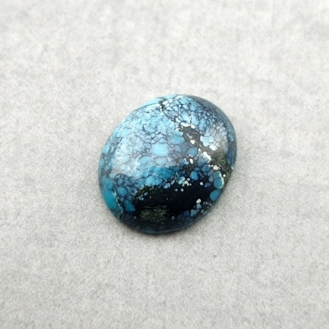 Turkus tybetański kaboszon 12x10 mm nr 364