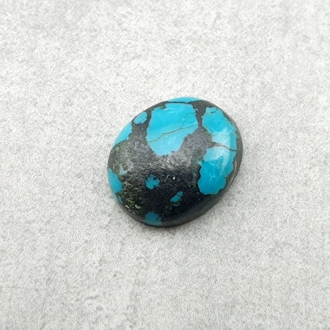 Turkus tybetański kaboszon 12x10 mm nr 366