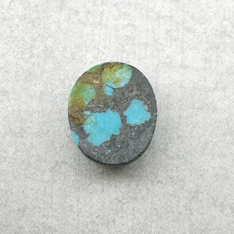 Turkus tybetański kaboszon 12x10 mm nr 366