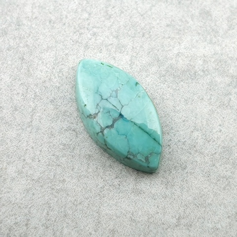 Turkus tybetański kaboszon 12x6 mm nr 332