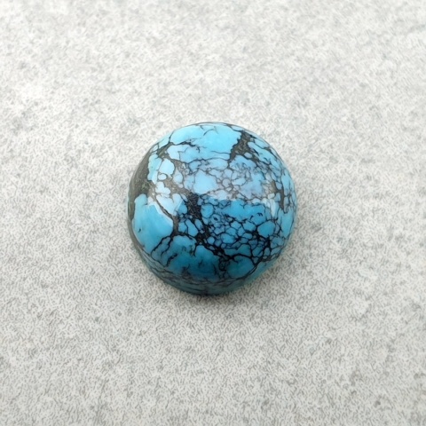 Turkus tybetański kaboszon fi 8 mm nr 237