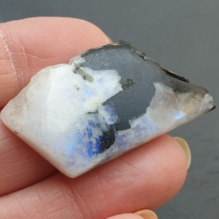 Kamień księżycowy kawałek polerowany 41x22 mm nr 436