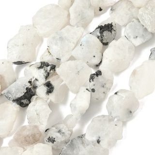 Moonstone nugget 8-18 mm strand