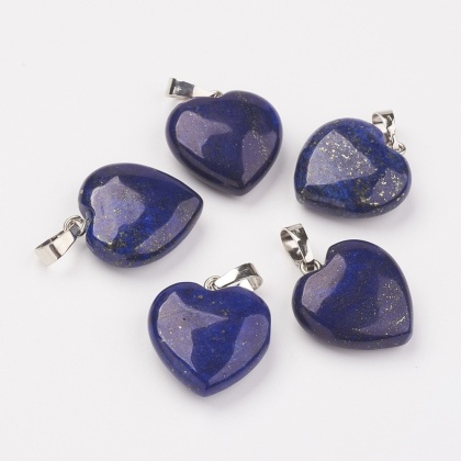 Lapis lazuli heart pendant 18-20 mm 1 pc.