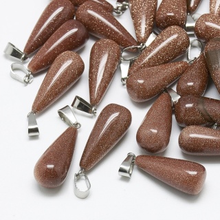Desert sand drop pendant 25-26 mm 1 pc.