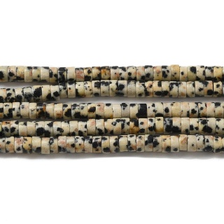 Jaspis dalmatyński koralik heishi 4x2 mm sznur