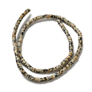 Jaspis dalmatyński koralik heishi 4x2 mm sznur