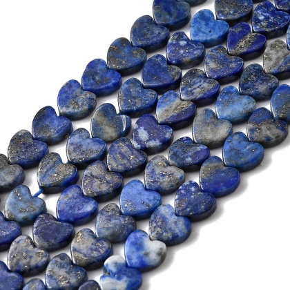Lapis lazuli serce z dziurką 6x6 mm 6 szt.