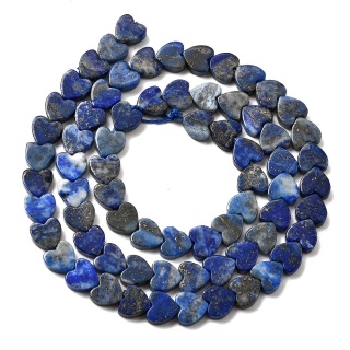 Lapis lazuli serce z dziurką 6x6 mm 6 szt.