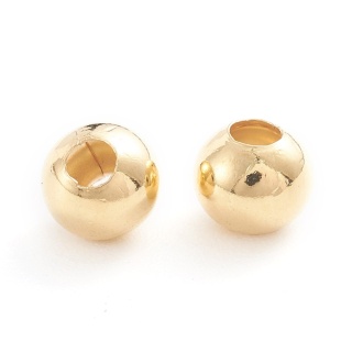 Spacer ball stainless steel 5 mm 10 pcs gold color