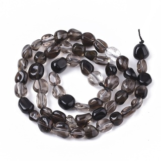 Smoky quartz lump smooth 5-11 mm strand