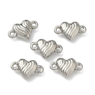 Heart connector stainless steel 9.5x6 mm 1 pc
