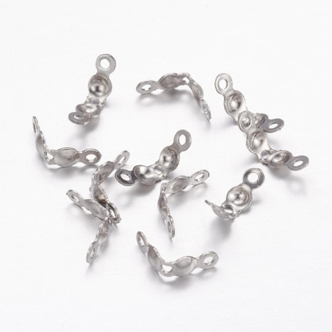 Łapaczki stal szlachetna 5x2,5 mm 10 szt kolor stalowy