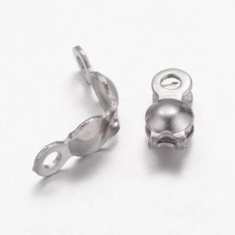 Łapaczki stal szlachetna 5x2,5 mm 10 szt kolor stalowy
