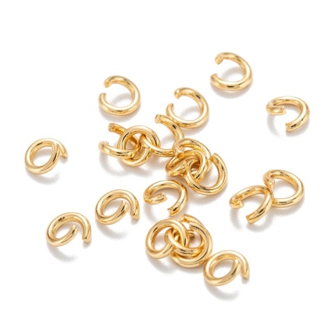 Ogniwo stal szlachetna 5 x 1 mm 10 szt pozłacane powłoka IP